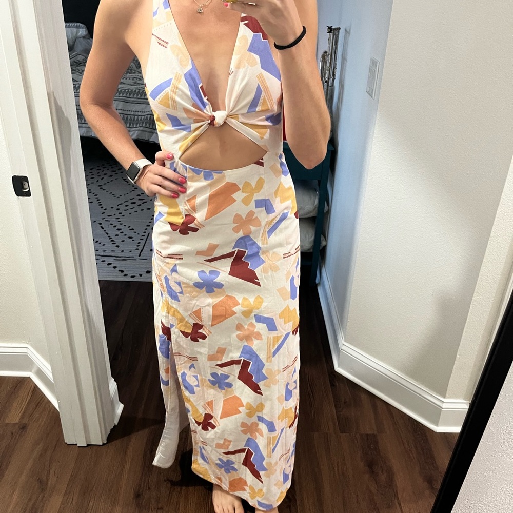 Geometric shape maxi  dress Pepper Mayo